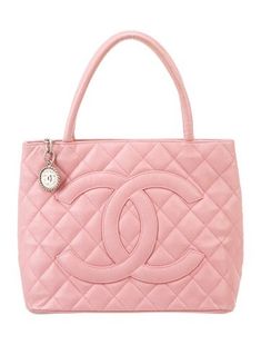 Chanel ToteBy Karl LagerfeldVintagePinkSilver-Tone HardwareDual Shoulder StrapsSingle Exterior PocketLeather Lining & Dual Interior PocketsZip Closure at Top Chanel Bag Pink, Chanel Luggage, Chanel Tote Bag, Pink Bags, Jordan Jewelry, Loewe Bag, Chanel Tote, Sweater Boots, Pink Brand