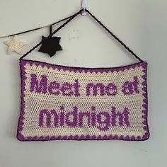 Taylor swift midnights inspired banner Taylor Swift Midnights Crochet, The 1975 Crochet, Crochet Projects Taylor Swift, Taylor Swift Crochet Projects, Crochet Grid Taylor Swift, Taylor Swift Granny Square