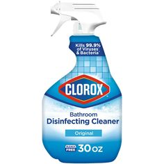 a bottle of clorox disinfecting cleaner on a white background,