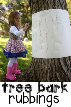 Outdoor Tree Bark Rubbings Outdoor Activities For Toddlers, Outdoor Learning Activities, Forest School Activities, Nature School, Hair Flyer, Outdoor Education, Outdoor Classroom, Activities For Toddlers, Forest School