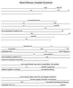 blank oblary template is shown in this document for the child's birth