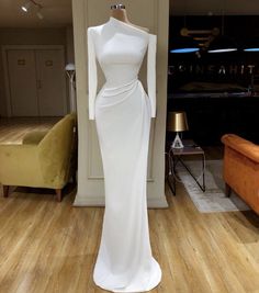 Valdrin Sahiti, Cheap Formal Dresses, White Long Sleeves, Prom Dresses Long Mermaid, White Evening Dress, Long Sleeve Prom, Evening Party Gowns, Long Sleeve Evening Dresses