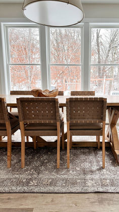 Meet Cohen, your new favorite meal spot! At a cozy 19" seat height, this set of 4 dining chairs fit perfectly at any dining table. Settle into its comfortably padded saddle seat while you admire the details of its hand-woven faux leather backrest. No more shifting and adjusting—our velcro-secured seat ensures you stay put, so you can relax in style. And speaking of style, Cohen's solid wood frame not only promises durability but also brings a touch of nature indoors. Tan Leather Dining Chairs Dining Room, Dining Table Tan Leather Chairs, Wood Table Dining Room Chairs, Light Wood Dining Room Table And Chairs, Leather Dining Room Table Chairs, Dining Room Table With Leathrr Chairs, Tanned Dining Chairs, Nathan Dining Chairs, Wood Dining Table With Brown Leather Chairs