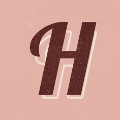 the letter h is made up of letters and numbers in different colors on a pink background