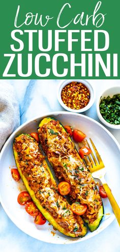 italian stuffed zucchini with tomatoes and herbs