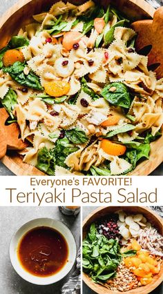 the cover of everyone's favorite teriyaki pasta salad