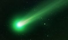 an image of a green object in the sky