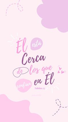 a pink and purple background with the words,'el cereca de los sue en