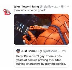 someone posted an image of spider - man on their twitter account, and it's hilarious