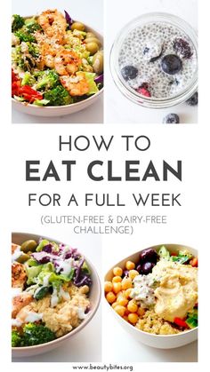 7-Day Dairy-Free Gluten-Free Meal Plan and Challenge with healthy and tasty anti-inflammatory recipes to have more energy, feel better and maybe even lose weight! The challenge includes dairy-free and gluten-free recipes for breakfast, lunch and dinner and you can meal prep or make ahead most of them. Also included: dairy-free and gluten-free grocery list and printable meal planner | Anti-Inflammatory Diet | Clean Eating For Beginners Gluten Free Grocery List, Printable Meal Planner, Gluten Free Meal Plan, Have More Energy, Clean Eating For Beginners, Gluten Free Recipes For Breakfast, Recipes For Breakfast, Clean Eating Dinner, Free Meal Plans