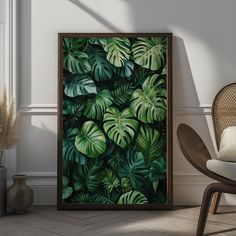 Bring the beauty of the tropics into your home with this lush monstera leaf wall art print! Featuring a vibrant array of green leaves, this botanical artwork adds a natural, refreshing touch to any space. 🌿 Perfect for living rooms, bedrooms, or offices, this piece enhances any decor style with a hint of the jungle's calming vibe. 🍃🌱 🖼️EASY TO HANG 🌈VIBRANT COLORFULNESS FOR MANY YEARS ✨BRIGTH AND VIBRANT COLORS 💯WATERPROOF ☀️UV-RESISTANT ✨EASY CLEAN WITH TOWEL ✅Our canvas wall arts are pro Plant Themed Bedroom, Bedroom Nature, Rumble In The Jungle, Jungle Decor, Canvas Wood Frame, Green Pictures, Nature Home, Botanical Artwork, Botanical Decor