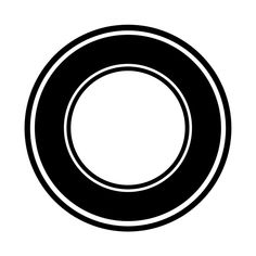 a black and white circle on a white background