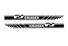 two black and white logos with the word cruiser