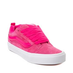 Vans Pink, Hot Pink Sneakers, Hot Pink Shoes, Pink Vans, Trendy Shoes Sneakers, Pretty Shoes Sneakers, Red Adidas, Everyday Shoes, Unisex Shoes