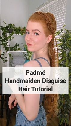 Ryan Terhune on Instagram: "Here's how to do Padmé's Handmaiden Disguise hairstyle that she wears when she first visits Tatooine. #starwars #starwarshair #hairtutorial #hairstyle #halfuphalfdownhairstyle #padme #padmeamidala #starwarsprequels #starwarsepisode1 #thephantommenace #hellothere #nerdyhair #fantasyhair" Star Wars Updo, Star Wars Female Hairstyles, May The 4th Hairstyles