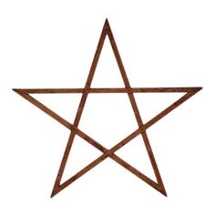 a wooden star with four pointed sides