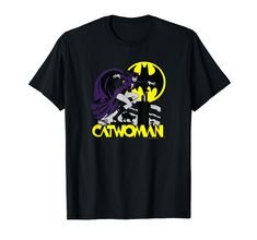 PRICES MAY VARY. Batman Catwoman Rooftop Cat is 100% authentic, officially licensed Batman apparel, that comes in t-shirt, v-neck, tank top, longsleeve, pullover hoodie, sweatshirt and zip hoodie styles! Batman is a superhero first published by DC Comics in 1939. After witnessing the murder of his parents, Bruce Wayne swore vengeance and trained to fight criminals like The Joker, Catwoman, Penguin, Riddler, Harley Quinn, Poison Ivy, and Bane. Lightweight, Classic fit, Double-needle sleeve and bo Harley Quinn Poison Ivy, Batman Catwoman, Batman And Catwoman, Bruce Wayne, The Joker, Cat T Shirt, Poison Ivy, Cat T, Catwoman