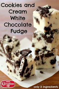 cookies and cream white chocolate fudge