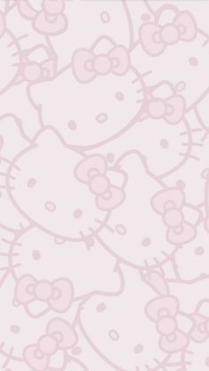 the hello kitty wallpaper is pink and white