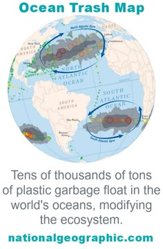 the ocean trash map is shown in this screenshot