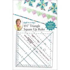 quilt in a day triangle 4'x4'square up ruler with free pattern