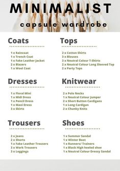 Minimalist Capsule Wardrobe - The Sustainability Strategy | Create capsule wardrobe, Classic capsule wardrobe, Fashion capsule wardrobe Minimalist List Of Essentials, Minimalist Clothing List, Create Capsule Wardrobe, Mode Ab 50, Minimalist Wardrobe Capsule, Minimalist Wardrobe Essentials