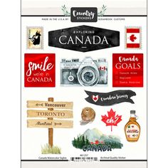 an image of canada stickers