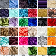 "Plain Satin Fabric, 36 Color Silk Satin Fabric, Polyester Satin Fabric For Bridal Dress and Gown, Indian Wedding Fabric By The 1 Yards/Meter Description:-  Plain Satin Fabric, 36 Color Silk Satin Fabric, Polyester Satin Silk Fabric, Silk fabric, also known as satin. It is made by using thin warp thread that produces a tightly woven fabric with a plain weave. The fabric has a rustic appearance and is thicker. It is a crisp fabric made by combining irregular weft and delicate warp threads. Specification:- Fabric     :-  Plain Satin Fabric  Pattern:-  Plain Width:-  44\" Length.   :-  1 meter / Per Yard Green Red Apple Green Dark Orange Dark Steel Gray Yellow Dusty Rose Mint Green Black Red Rose Purple Dark Cream Light Blue Dark Brown Red Cherry Dark Sea Green Cream Burgundy Dark Blue Peacoc Satin Weave Pattern, Gown Indian Wedding, Blue Bridal Heels, Satin Colors, Silk Fabric Dress, Gown Indian, Dark Sea Green, Mulberry Silk Fabric, Blue Wedding Shoes