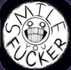 a black and white logo with the words smile trucker on it