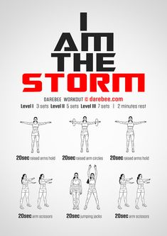 the poster shows how to do an exercise with arms and legs in order to stay fit