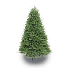 a small green christmas tree on a white background with clipping path to the top