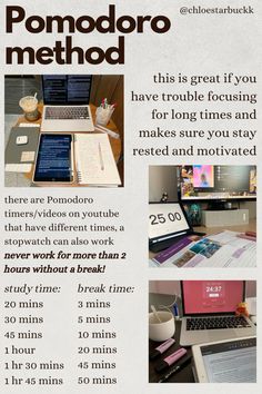 Study Pomodoro, Pomodoro Method, Revision Tips, School Study Ideas, School Love, Study Tips For Students, Aesthetic Quote, Photography School, Effective Study Tips