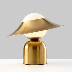 MIRODEMI® Gold Metal Glass Ball With Hat LED Home Decor Table Lamp Warm light / With hat Table Led, Decorative Table Lamps, Table Bar, Gold Glass, Simple Shapes, Glass Ball, Modern Chandelier, Glass Lighting, Edison Light Bulbs