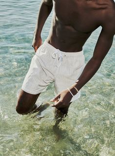 Poolside Editorial, Saint Lorenzo, Swimwear Poses, Summer Outfits Men Beach, Triangl Swim, White Swim Trunks, Swimwear Aesthetic, Mens Inspo, Monochromatic Style