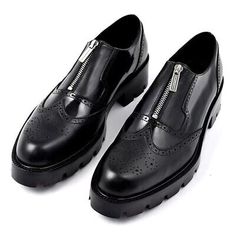 Men Business Leather Platform Dress Front Zipper Oxford Carved Shoes New Fashion | eBay