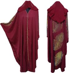 Latest Design Burgundy Women Abaya Farasha Jalabiya . Brand new. As a result, comes in original plastic wrap with Hijab included. Beautiful material with a premium feel. Exclusive new design Abaya.   Comes with attached scarf   Fabric: nida  Stone work  Latest new design!  Suitable for easy iron.   Do not tumble dry.  Dry clean     Latest Design Women Abaya Farasha Jalabiya, they serve the same purpose: to cover. Other models are usually kaftans, cut from light, flowing fabrics like crepe, georgette, and chiffon. Other known styles are open or closed front. Styles differ from region. Some have embroidery, while others are brightly coloured and have different artwork.  If you require assistance with your purchase, please don't hesitate to contact us. We have a good track record of respondin Red Dabka Abaya For Eid, Red Long Abaya For Eid, Design Abaya, Women Abaya, Plastic Wrap, Stone Work, Dress Clothes For Women, News Design, New Design