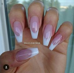 French Tip Acrylic Nails, French Acrylic Nails, French Nail, Nail Fashion, Acrylic Nails Coffin Short, Fire Nails