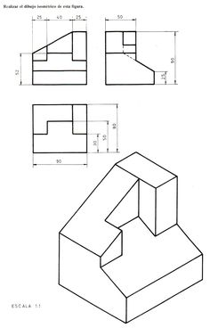 three dimensional shapes are shown in the diagram, and one is drawn on top of another