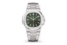 Introducing: The New Patek Philippe Nautilus Ref. 5711/1A-014, Now With An Olive Green Dial - HODINKEE Green Dial Watch, Survival Tent, Backpack Organization, Mafia Boss, Green Watch, Buy Watches, Patek Philippe Nautilus, Menswear Fashion