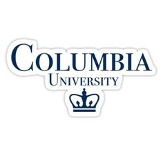 the columbia university sticker is shown