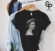 Description: --------- How to Order Your Custom Design T-shirt -------- * Choose your t-shirt color * Choose your design color * Choose your size * PLEASE make sure all your order's steps ---------  Thousands of hand-printed t-shirts --------- Tie Dye Patterns, Queen Elizabeth Ii, Elizabeth Ii, Design Color, Graphic Tees Women, London Uk, Queen Elizabeth, Reign, Shirt Color