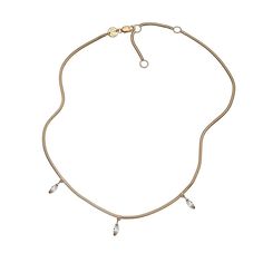 Jennifer Zeuner Jewelry Bella Necklace gold vermeil Bella Necklace, The Snake, White Sapphire, Gold Plated Sterling Silver, Ring Bracelet, Gold Vermeil, Anklets, Lobster Clasp, Layering