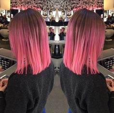 Shoulder Length Hair With Pink Highlights, Short Dark Pink Hair, Pink Hair Streaks Brunette Short, Pink Tips Hair Brunette Short, Pink Streaks In Brown Hair Short, Pink Balayage Short Hair, Pink Balayage Straight Hair, Pink Ombre Hair Straight, Balliage Hair