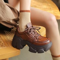 Sports style, 40mm Platform Lace up Shoes. Color: Brown/BlackMaterial: Cow LeatherLining: Genuine LeatherInsole: Genuine Leather (Unmovable）Sole: RubberHeels: 4 cm/1.57”Weight: 0.43kg Each Shoes (measured size 7.5) Fit: Medium to Wide, Runs Normal.Origin: Made in China Production Time: About 5-7 days (Any exceptional case will email you, Please pay attention to your email left) Shipping Time: Free Shipping To most locations, delivery time is approximately 5-15 days; We have paid FedEx Option, to Platform Lace Up Shoes, Shoes Tie, Wingtip Shoes, Oxford Boots, Boot Shoes, Sports Style, Shoes Color, Brown Shoe, Tie Shoes