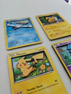 the pokemon card game is being played with friends and family members, including pikachu