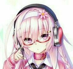 Anime girl with headphones Animae Drawings, Anime Headphones, Headphone Girl, Anime Faceclaims, Super Shadow, Anime Hair Color, Pink Hair Anime, Ear Bud, Wearing Headphones