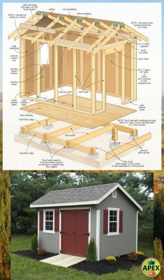 an image of a small shed with plans for it