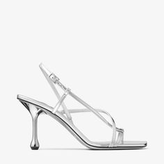 Etana 80 Jimmy Choo Heels, Leather Lingerie, Leather Heels Sandals, Metallic Sandals, Dolce E Gabbana, Boot Pumps, Fine Jewelry Designers, Jimmy Choo Shoes, Metallic Leather