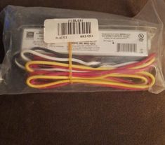 several different colored wires in a plastic bag