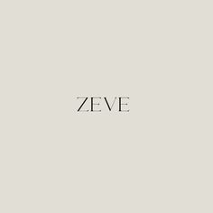 the word zeve written in black on a white background